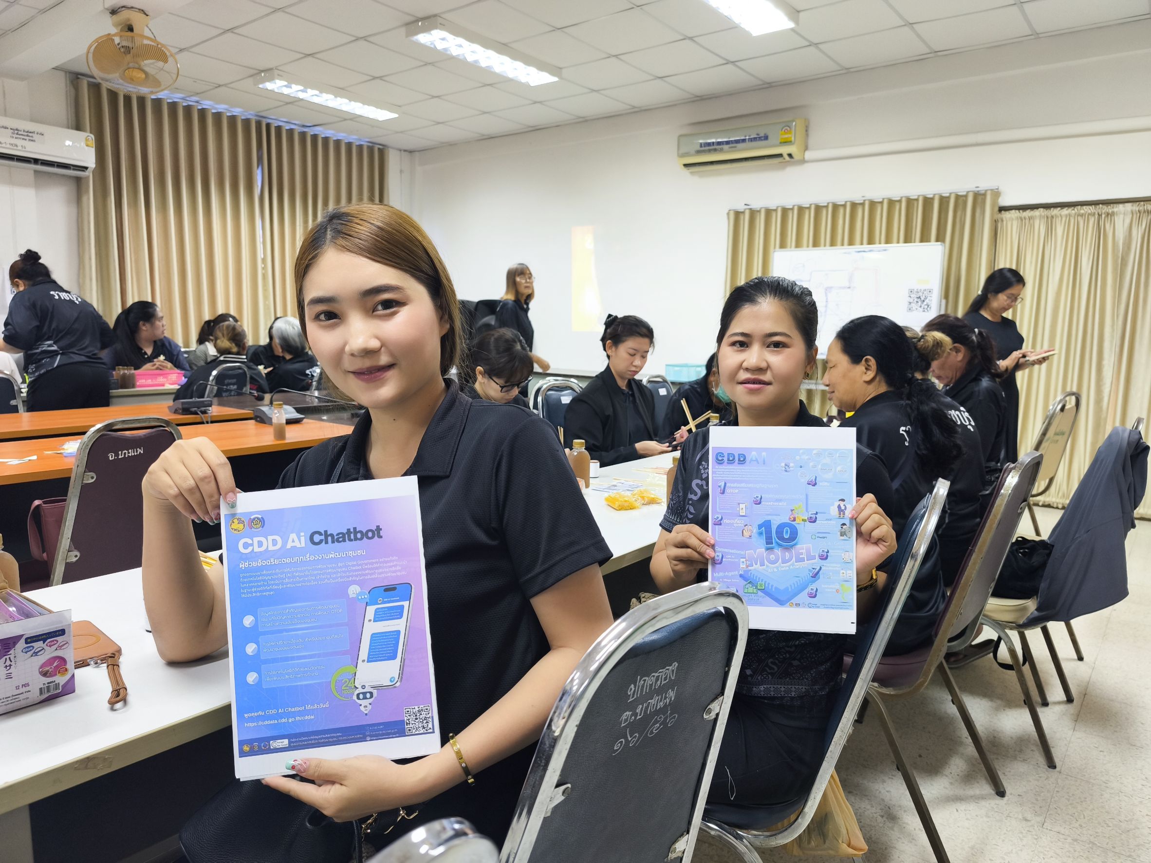 สพอ.บางแพ ประชาสัมพันธ์เพื่อขับเคลื่อนการใช้งานแพลตฟอร์ม CDD AI และบริการดิจิทัล click ชุมชน 